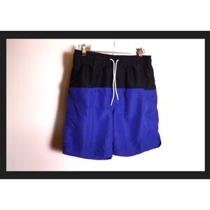 Old Navy Mens Swim Shorts Blue Black Medium Drawstring